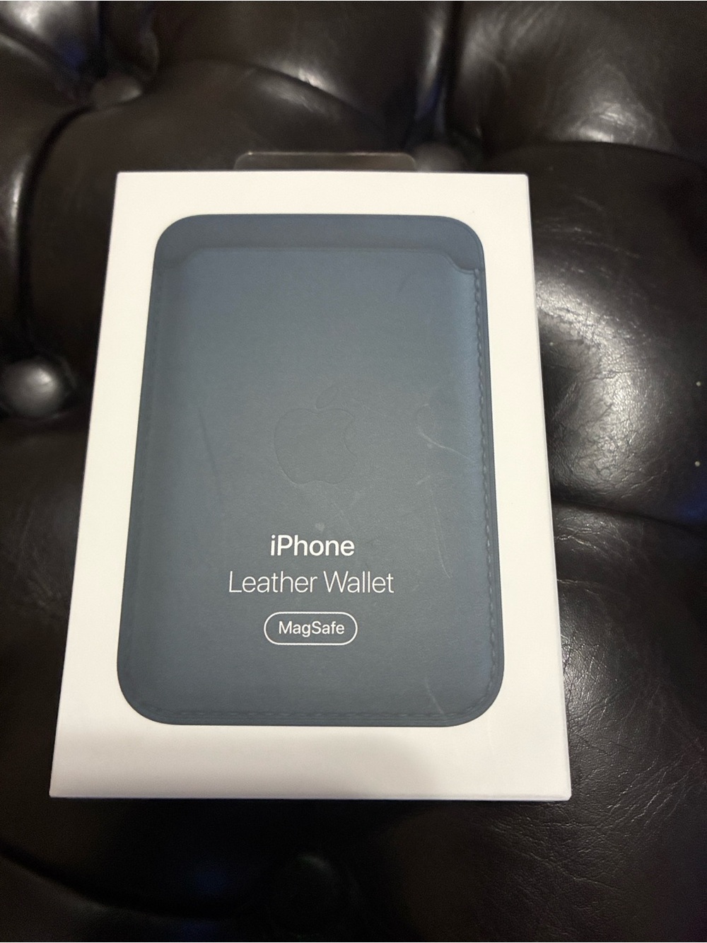 Apple iPhone Leather Wallet with MagSafe - Baltic Blue